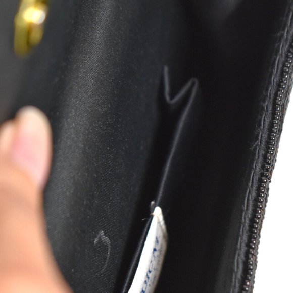 Carole M Studio Clutch Vintage Shoulder Long Strap Black Beaded Cocktail - Picture 6 of 8